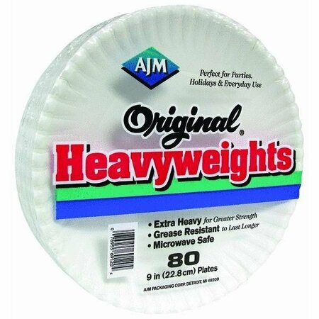 AJM PACKAGING Original Heavyweights Paper Plates OH9AJFWH
